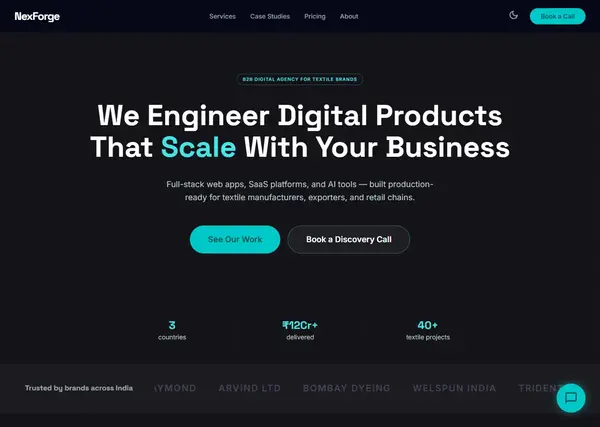 NexForge – Digital Services Agency Platform Desktop