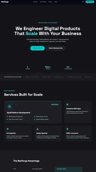 NexForge – Digital Services Agency Platform Mobile