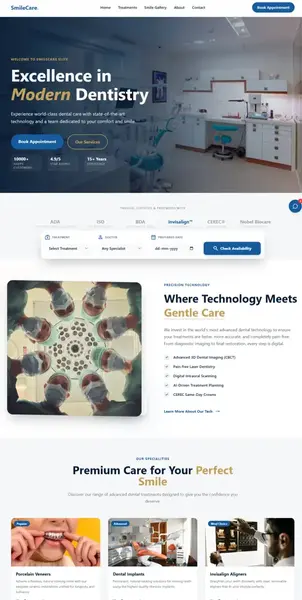 SmileCare – Modern Dental Care Platform Mobile