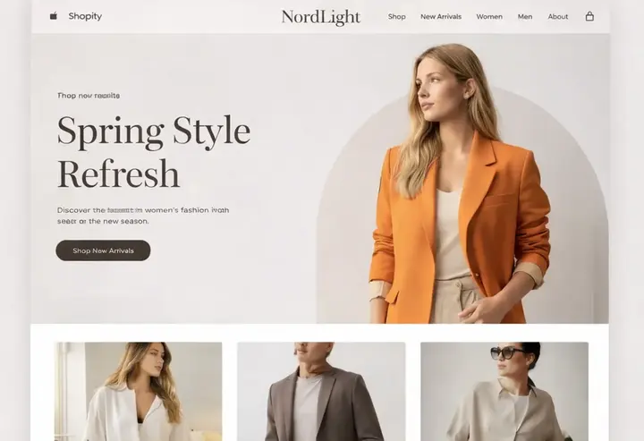 NordLight – Fashion Ecommerce Store Desktop