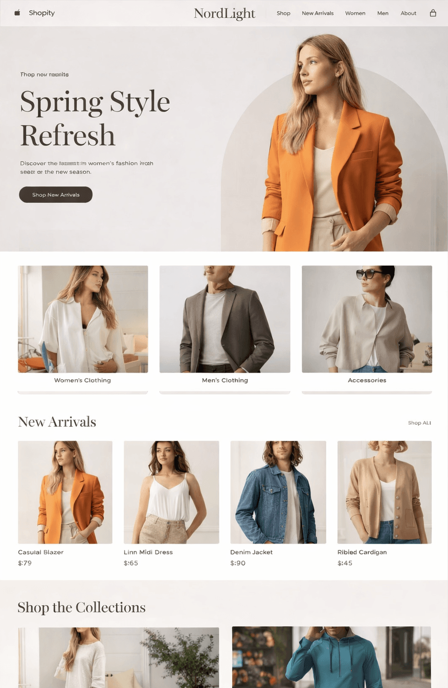 NordLight – Fashion Ecommerce Store Mobile